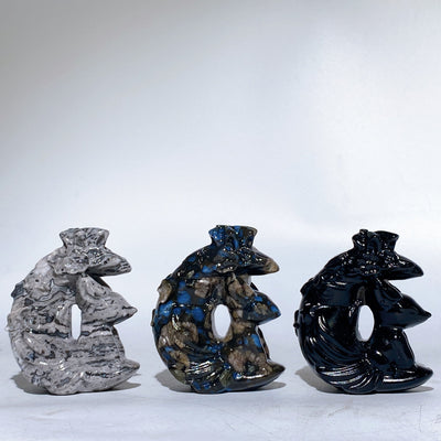 2.7-inch Crystal Fox Moon Carving Healing Figurine