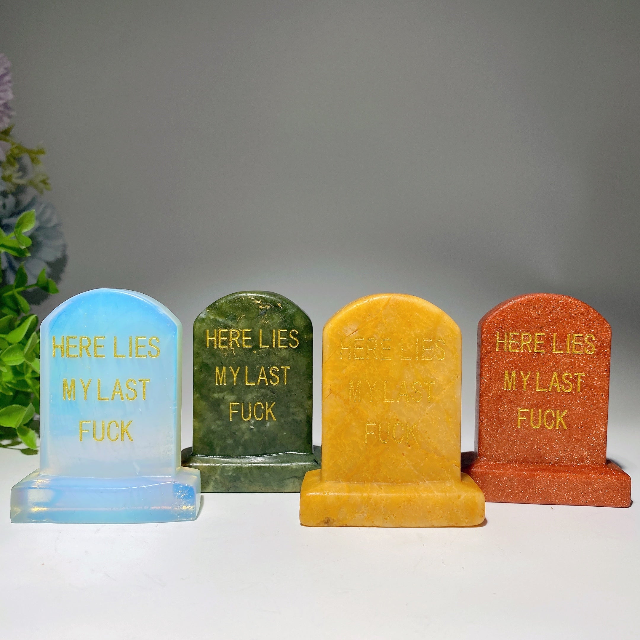 2.7 inch Mixed Crystal Tombstone Decor for Healing Energy