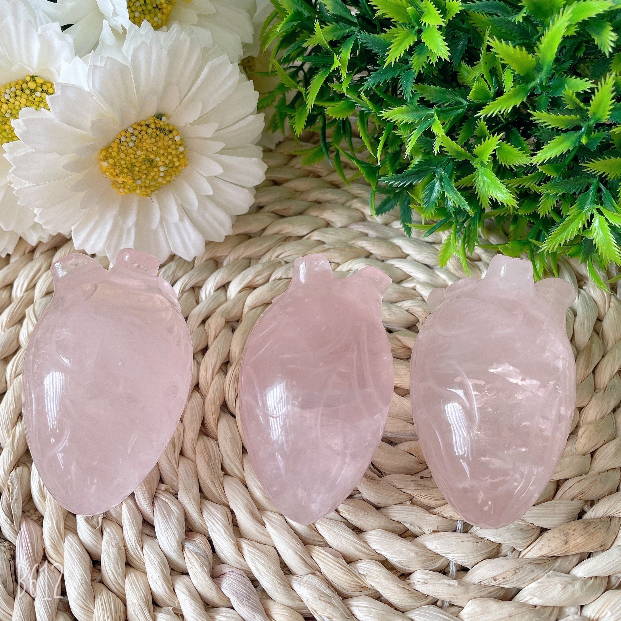2.7 Inch Rose Quartz Heart Crystal for Emotional Healing