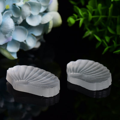 2.7 inch Selenite Shell Shaped Carving for Crystal Decor