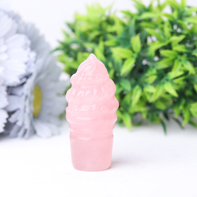 2.76-inch Green Aventurine Ice Cream Crystal Figurine