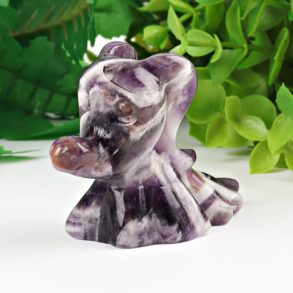 2.8 inch Amethyst Crystal Dog Figurine for Healing