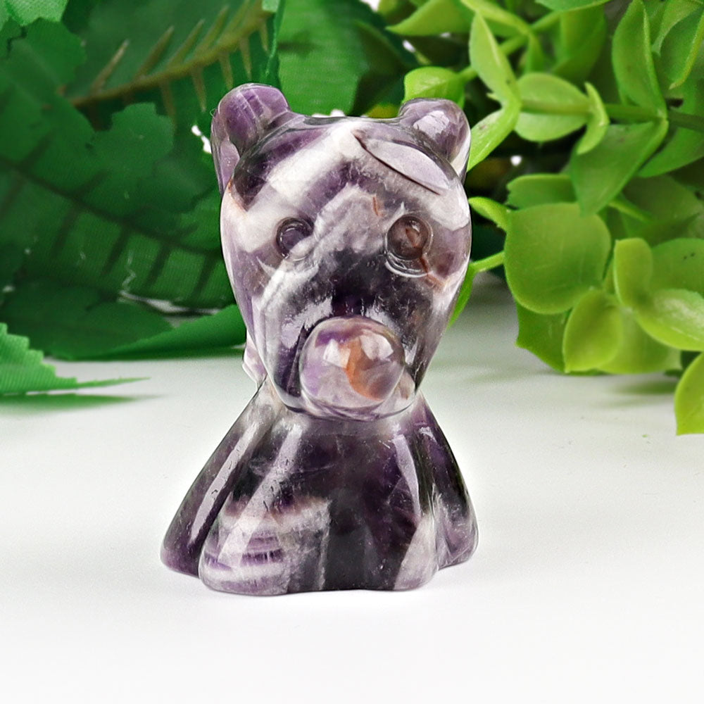 2.8 inch Amethyst Crystal Dog Figurine for Healing