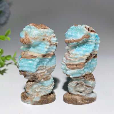 2.8-inch Hemimorphite Hippocampus Crystal Carving