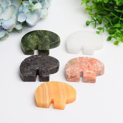 2.8 inch Mixed Crystal Bear Figurine for Healing & Decor