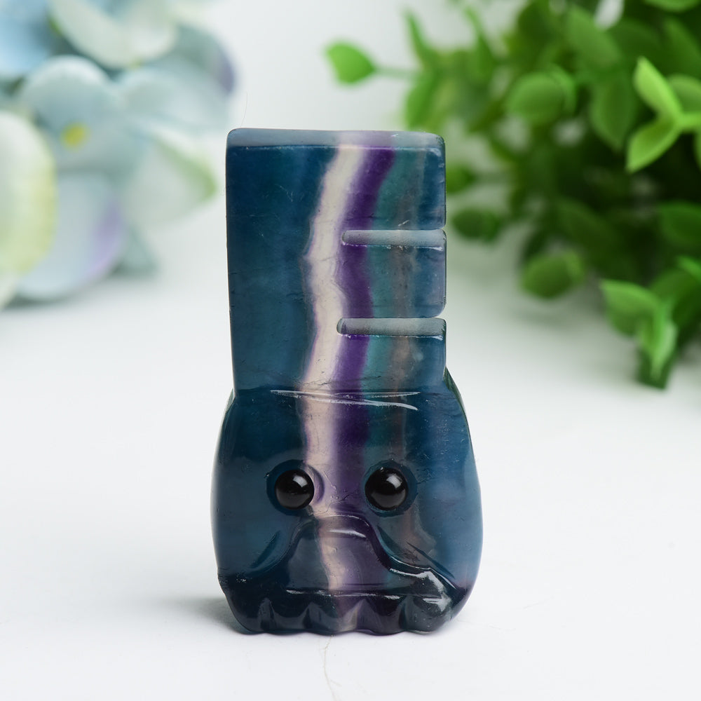 2.8 Inch Mixed Fluorite LOVE Letters Crystal Figurines Set for Healing