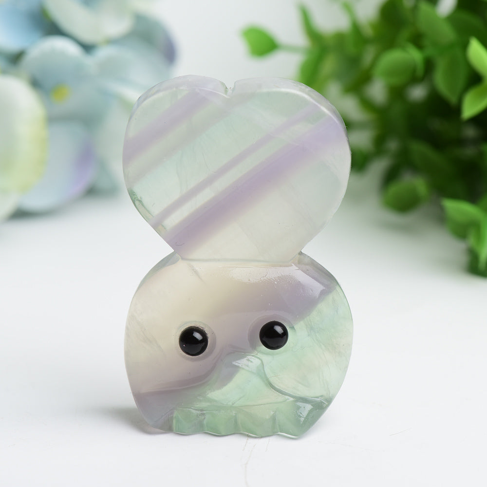 2.8 Inch Mixed Fluorite LOVE Letters Crystal Figurines Set for Healing
