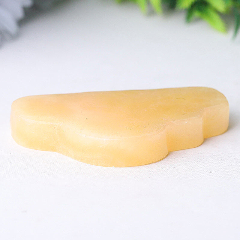 2.8 inch Yellow Jade Crystal Figurine - Cloud Carving