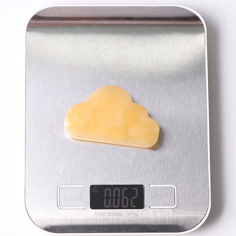 2.8 inch Yellow Jade Crystal Figurine - Cloud Carving