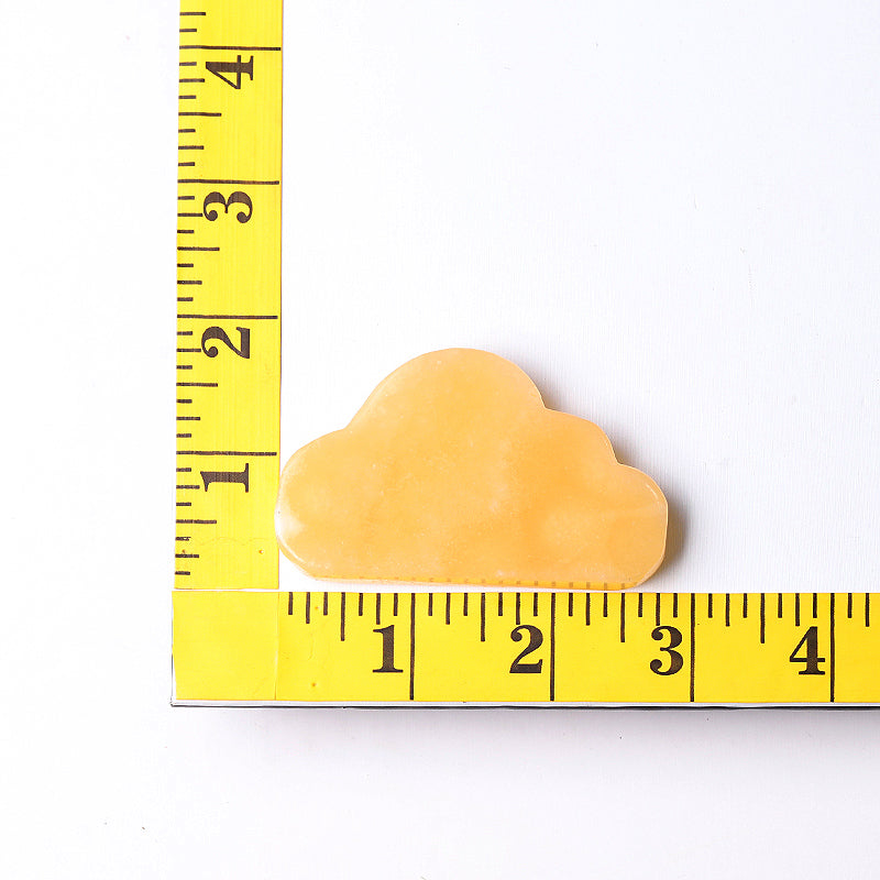 2.8 inch Yellow Jade Crystal Figurine - Cloud Carving