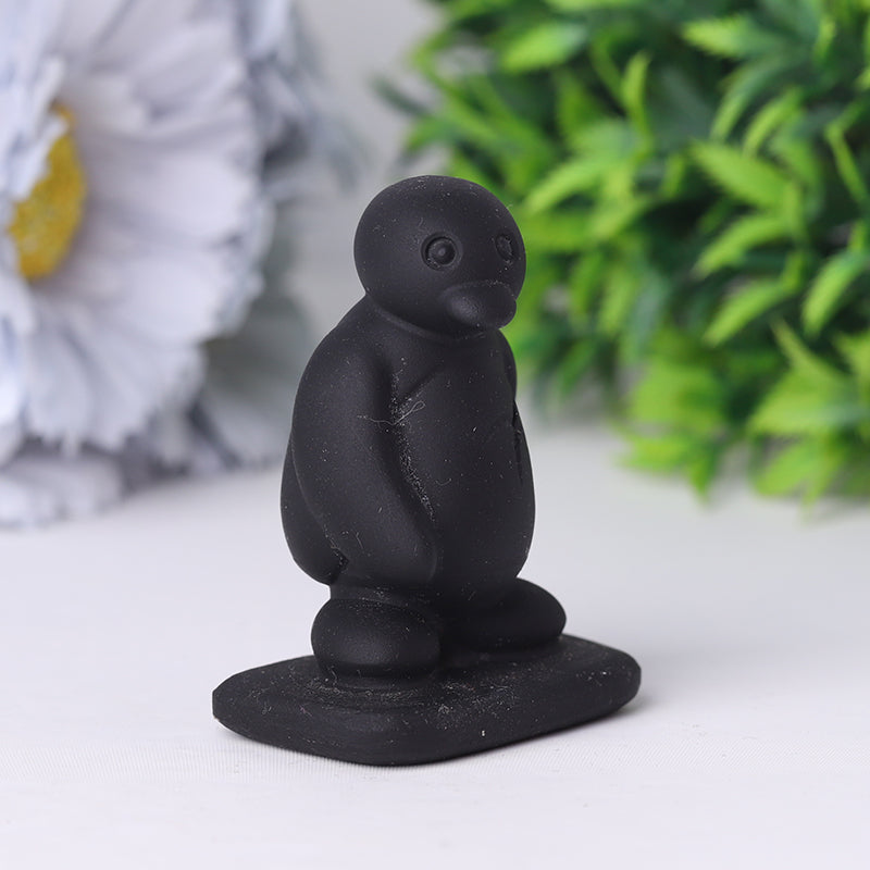 2 Inch Black Obsidian Crystal Animals | Hand Carved Figurines