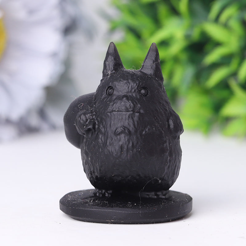 2-Inch Black Obsidian Crystal Bear Carving