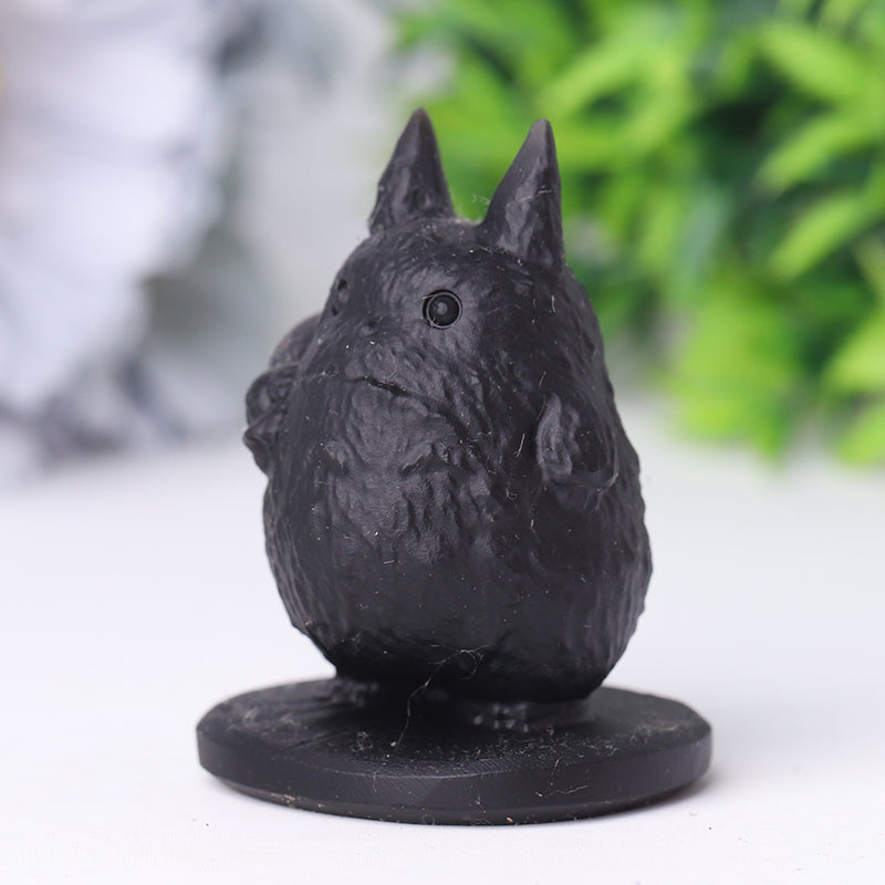 2-Inch Black Obsidian Crystal Bear Carving