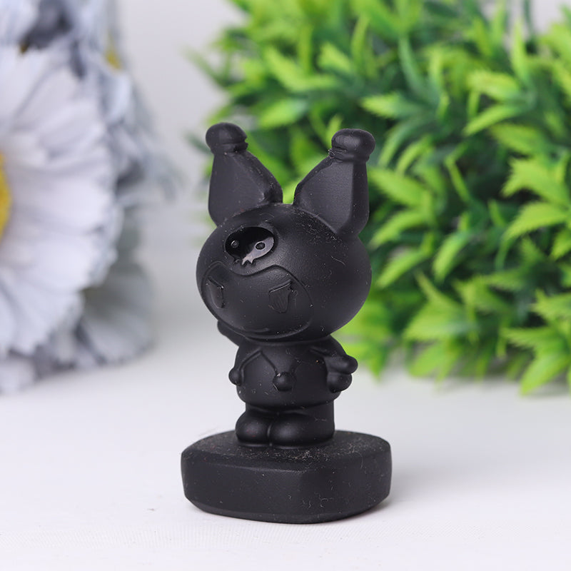 2-Inch Black Obsidian Crystal Bear Carving