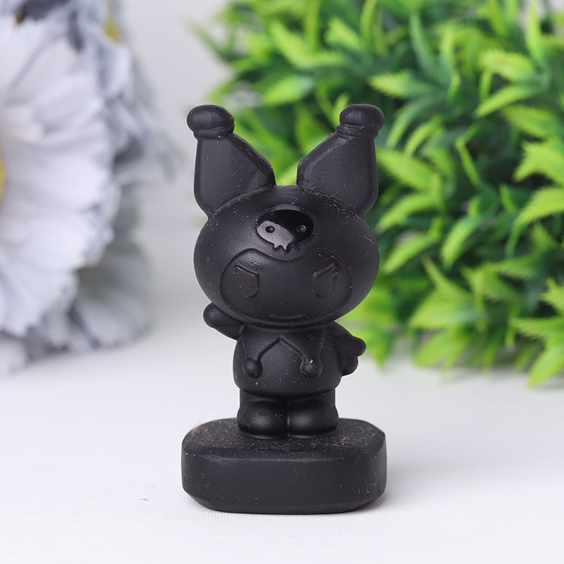 2-Inch Black Obsidian Crystal Bear Carving
