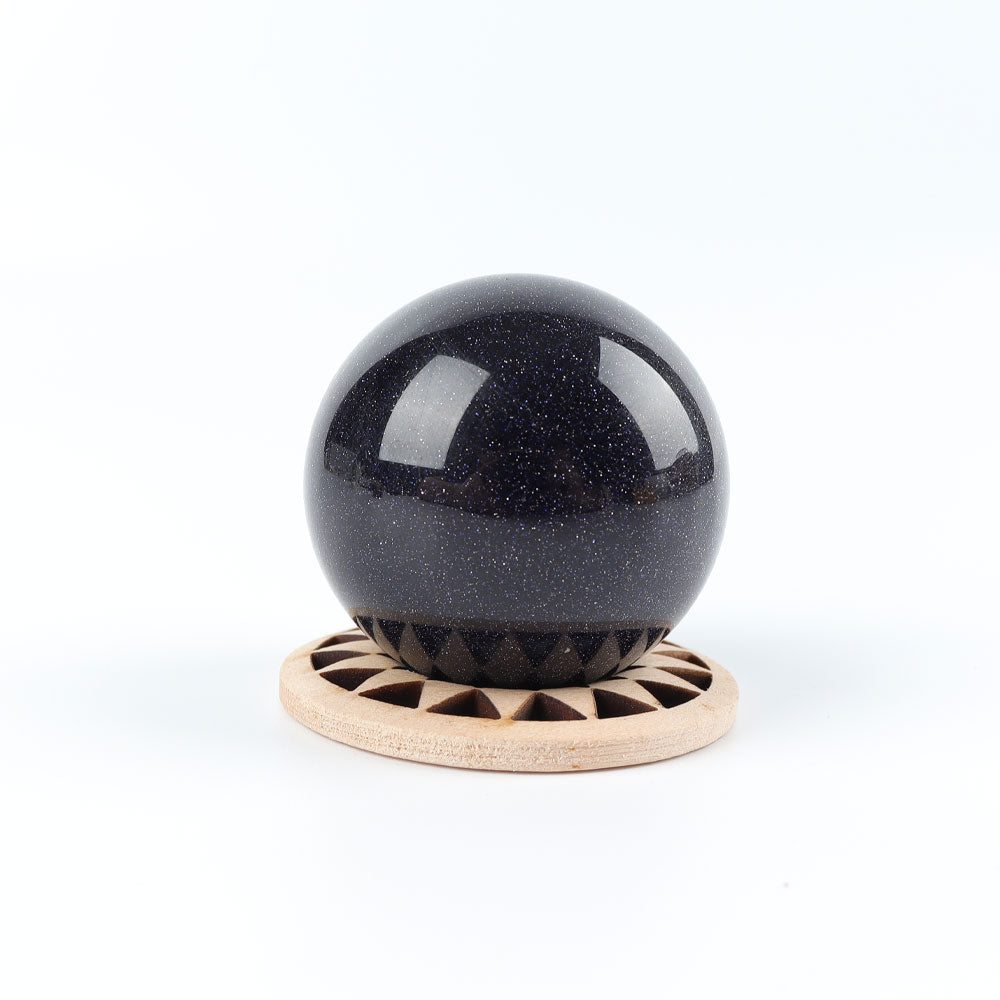2-inch Blue Sandstone Crystal Sphere for Healing & Meditation