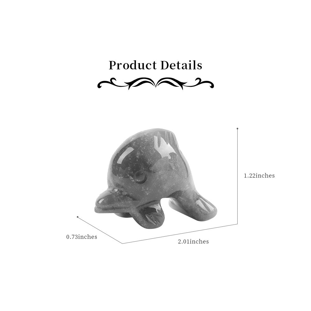 2 inch Crystal Dolphin Figurines in Healing Stones Collection