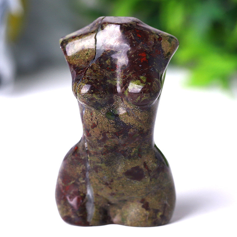 2 Inch Crystal Figurine - Hand-Carved Goddess Torso Statue