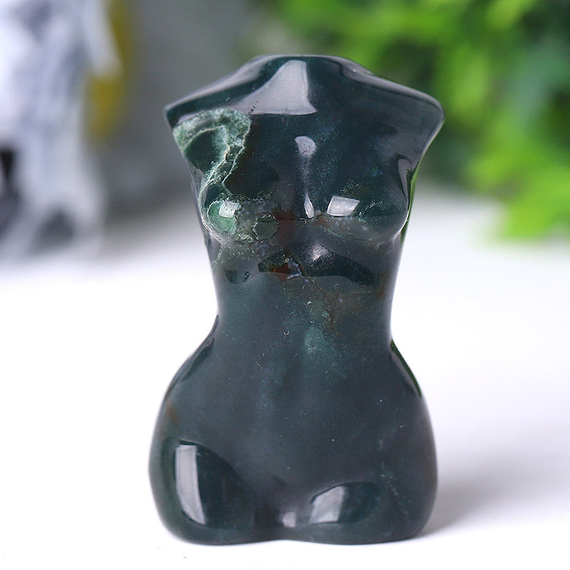 2 Inch Crystal Figurine - Hand-Carved Goddess Torso Statue