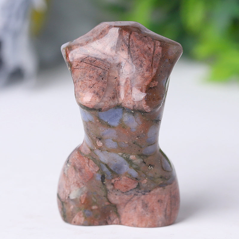 2 Inch Crystal Figurine - Hand-Carved Goddess Torso Statue