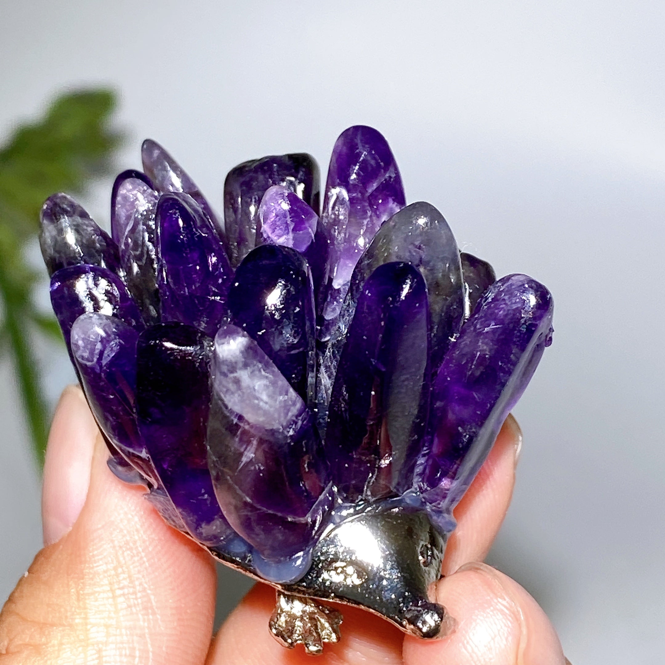 2-inch Crystal Hedgehog Figurine for Healing Energy