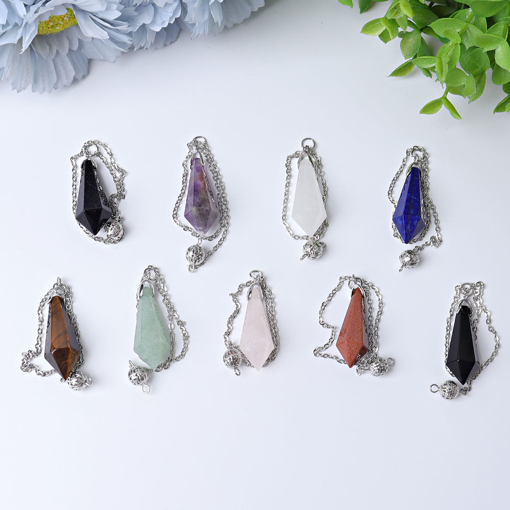 2-Inch Crystal Point Pendulum for Healing & Energy