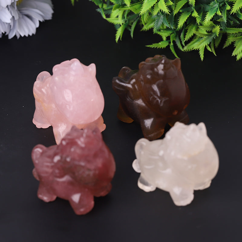 2 inch Crystal Unicorn with Wings Figurine Hand-Carved