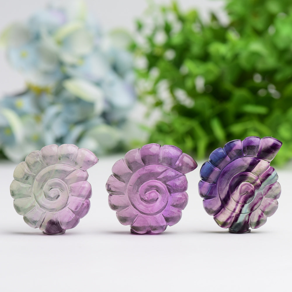 2 Inch Fluorite Shell Crystal Figurine Carving