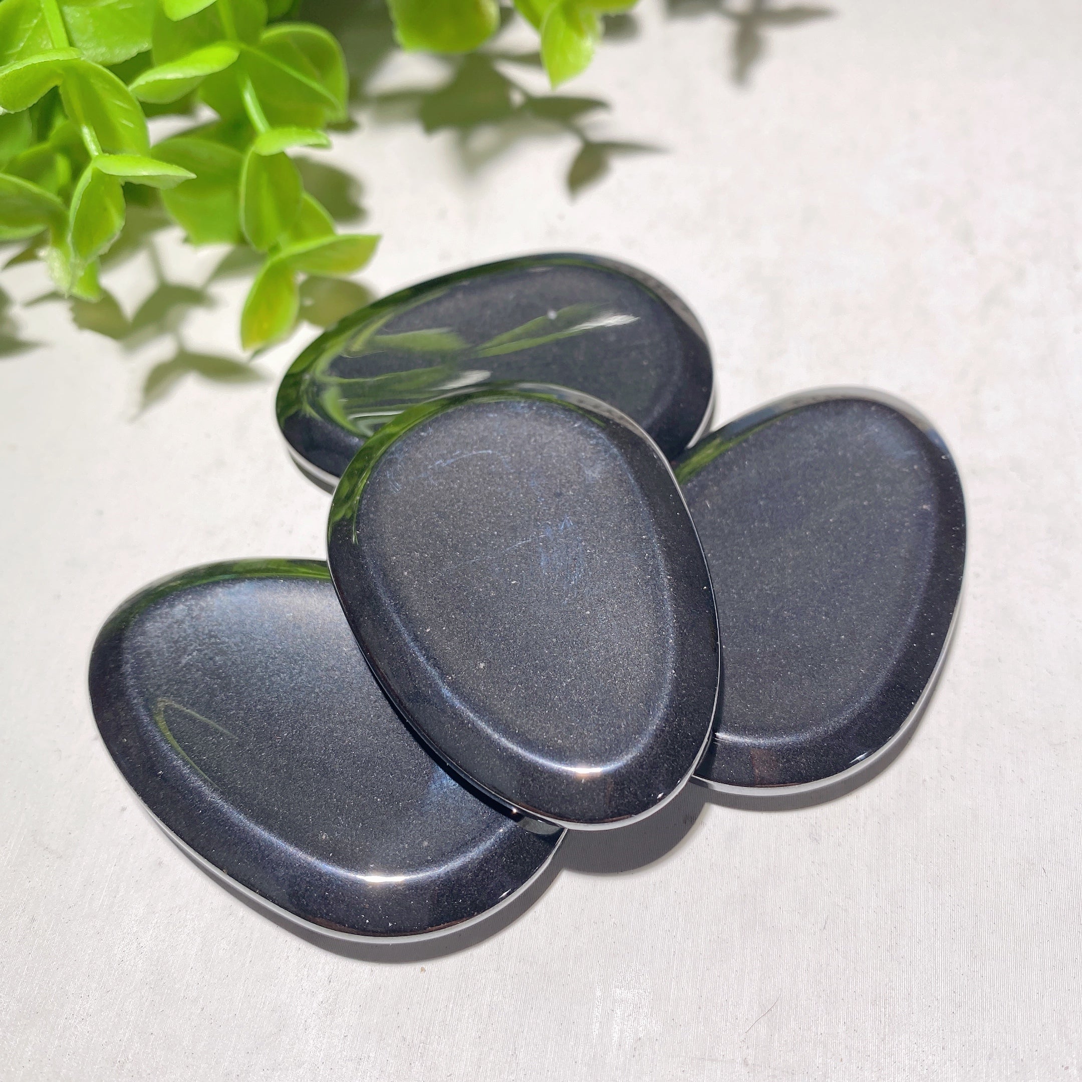 2-inch Hematite Worry Stone for Anxiety Relief