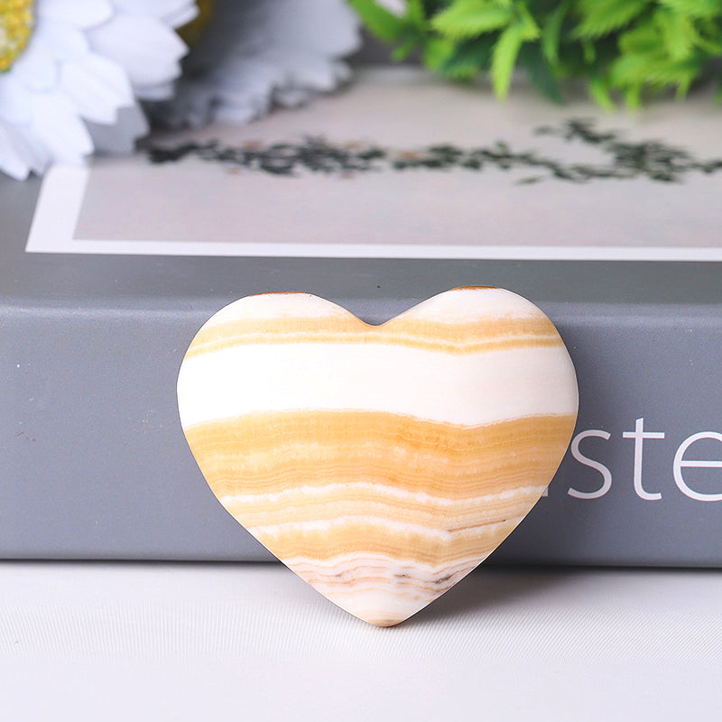 2-Inch Jade Heart Shape Crystal for Healing & Love
