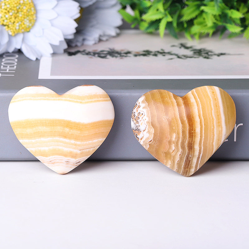 2-Inch Jade Heart Shape Crystal for Healing & Love