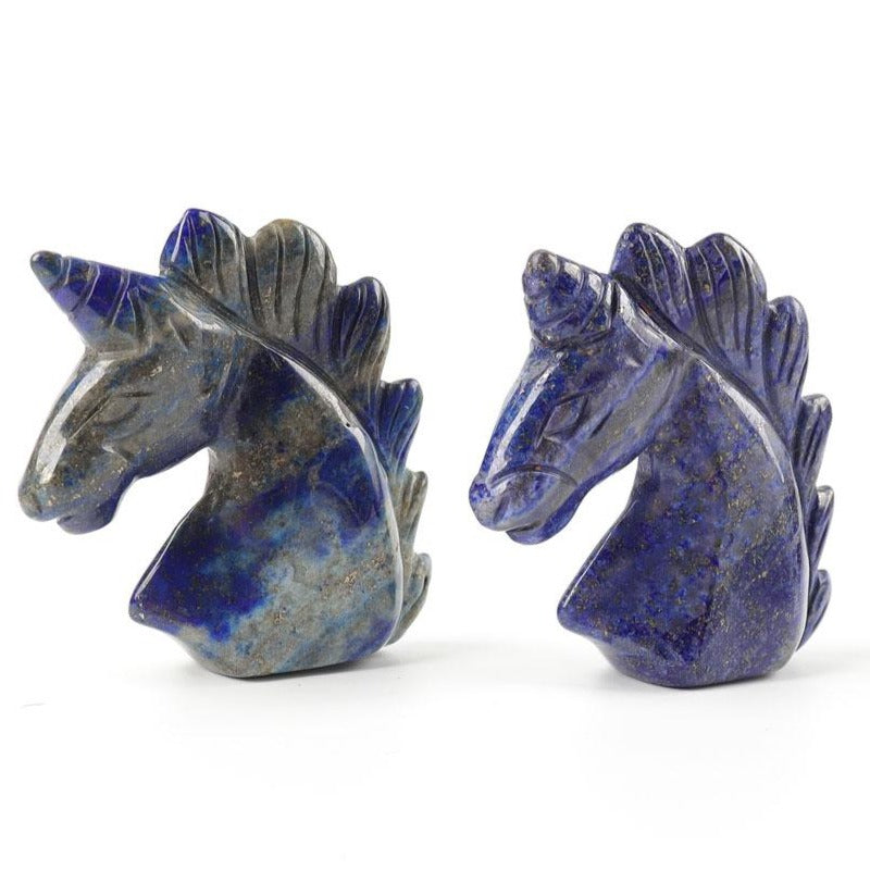 2 Inch Lapis Lazuli Unicorn Crystal Carving