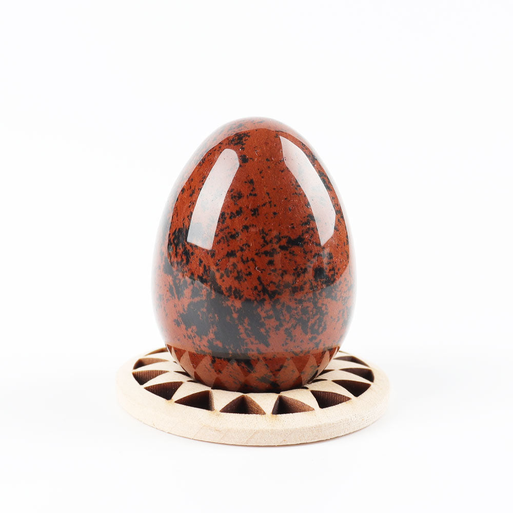 2 inch Mahogany Egg Crystal Palm Stone for Meditation