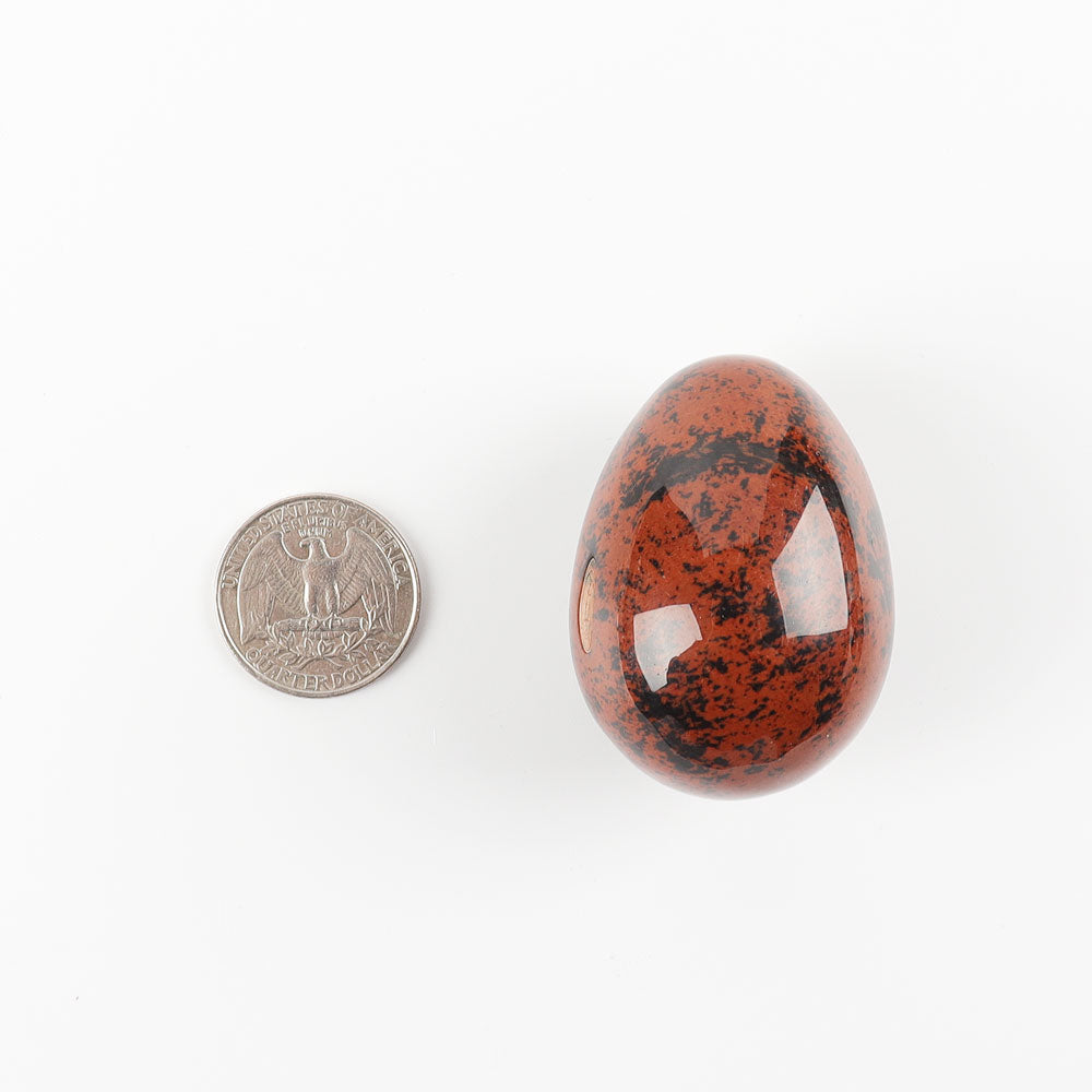 2 inch Mahogany Egg Crystal Palm Stone for Meditation