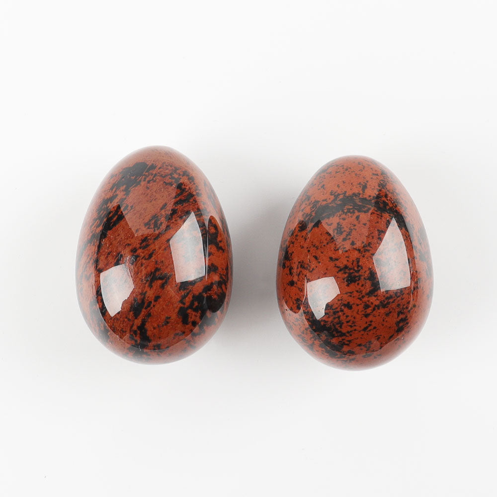 2 inch Mahogany Egg Crystal Palm Stone for Meditation