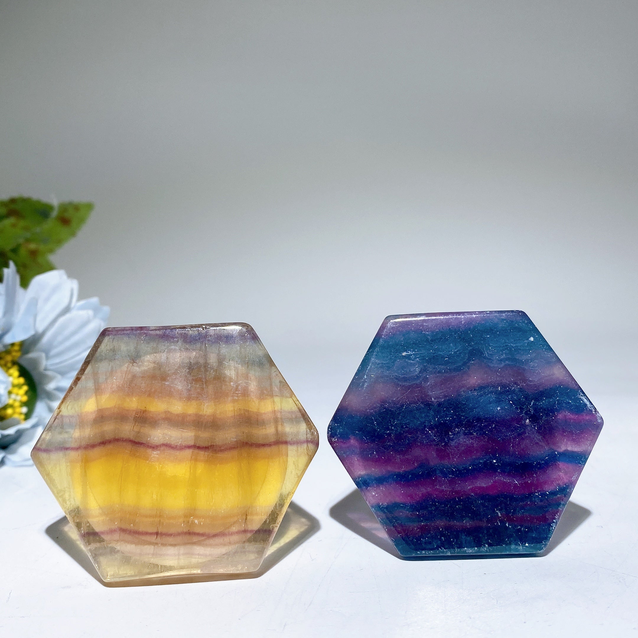 2 inch Mixed Crystal Hexagon Cellphone Holder for Healing