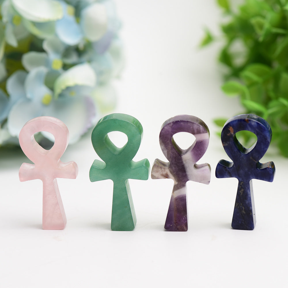 2-inch Mixed Crystal Mini Anka Carving Figurines for Healing