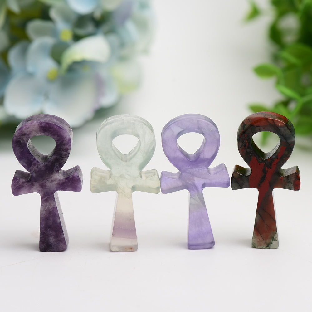 2-inch Mixed Crystal Mini Anka Carving Figurines for Healing
