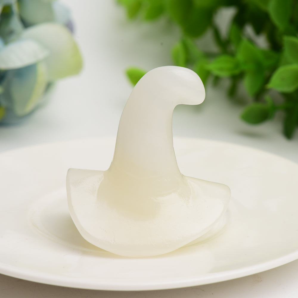 2-inch Mixed Crystal Wizard Hat Figurine Carving