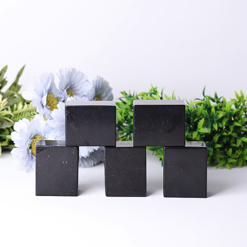 2-Inch Natural Shungite Healing Crystal Cube
