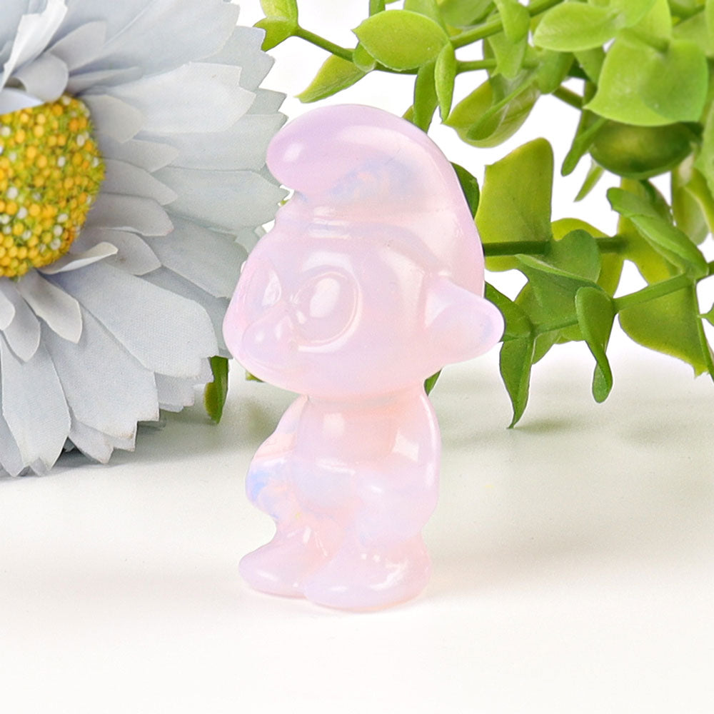 2 inch Pink Opalite Crystal Figurine Carving for Healing