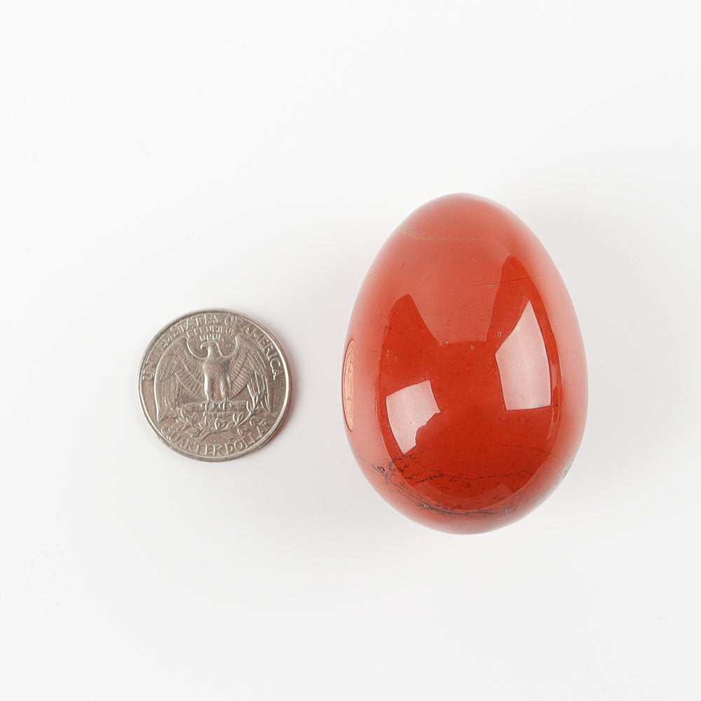 2 inch Red Jasper Palm Stone for Grounding & Meditation