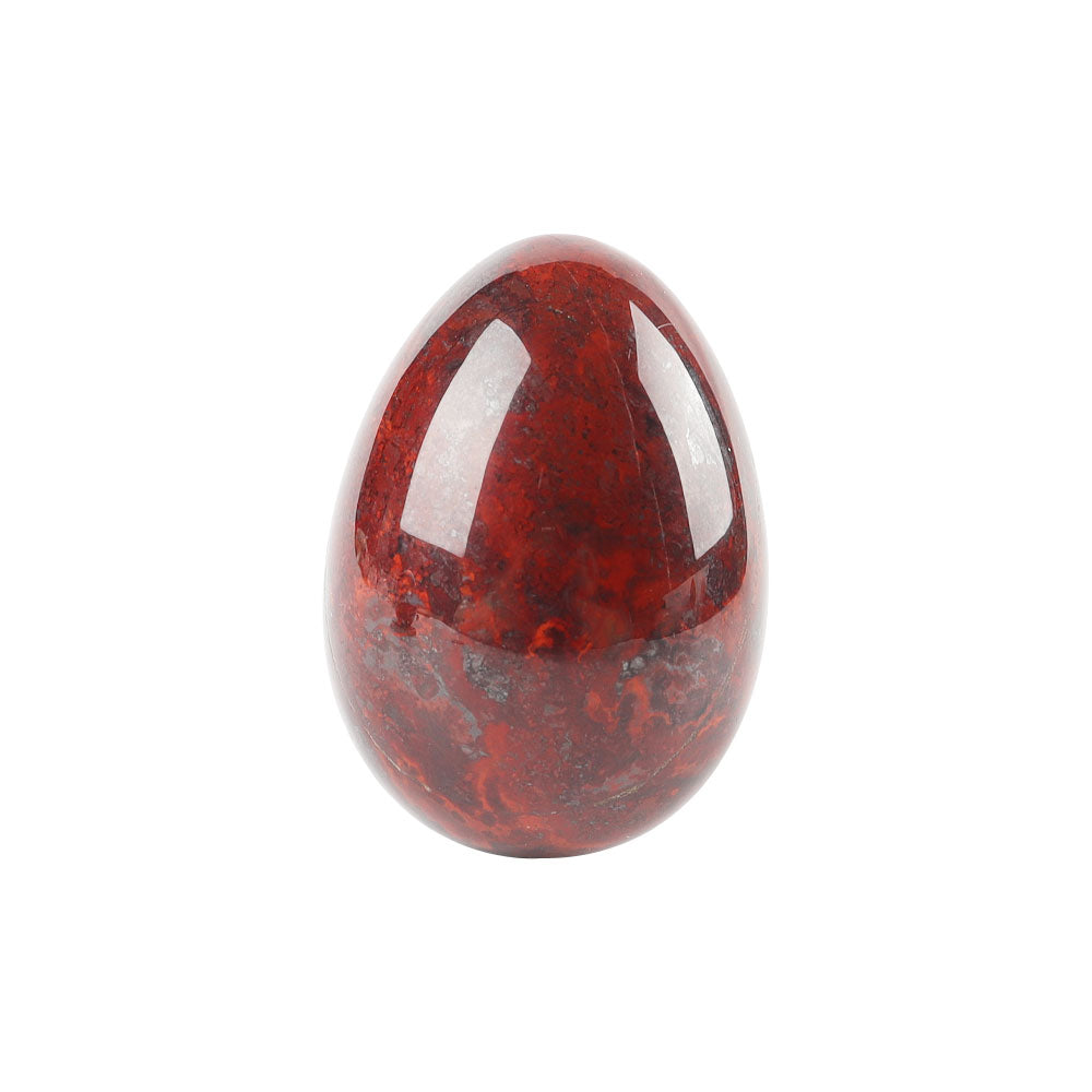 2 Inch Red Que Sera Egg Shape Palm Stone
