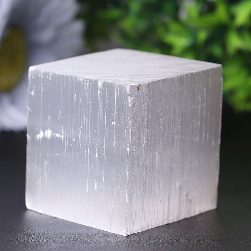 2-Inch Selenite Crystal Cube for Meditation & Healing