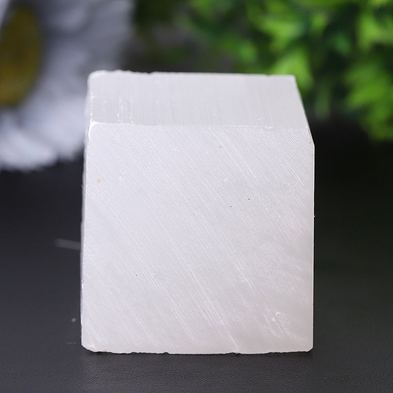 2-Inch Selenite Crystal Cube for Meditation & Healing