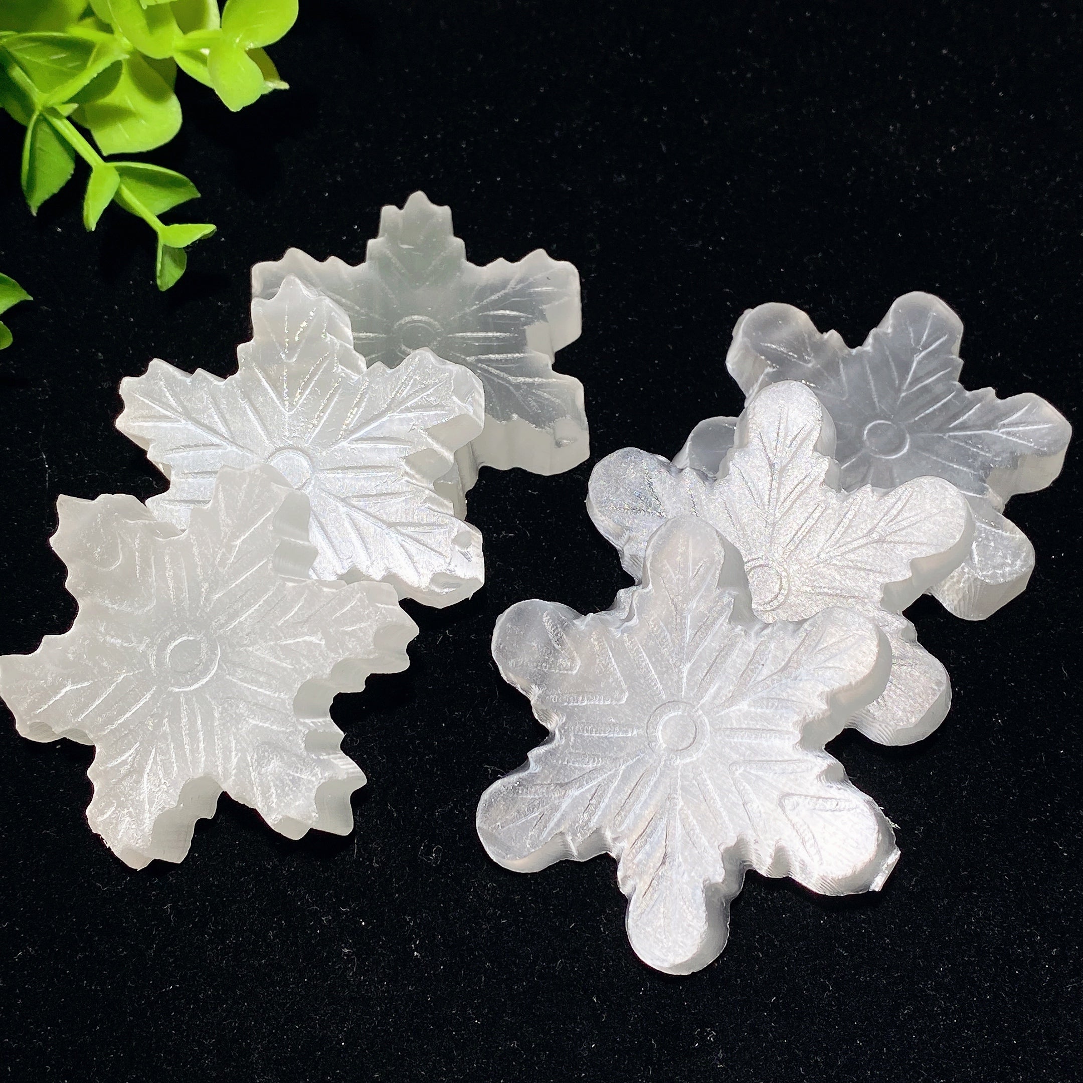 2-inch Selenite Snowflake Crystal for Healing Display