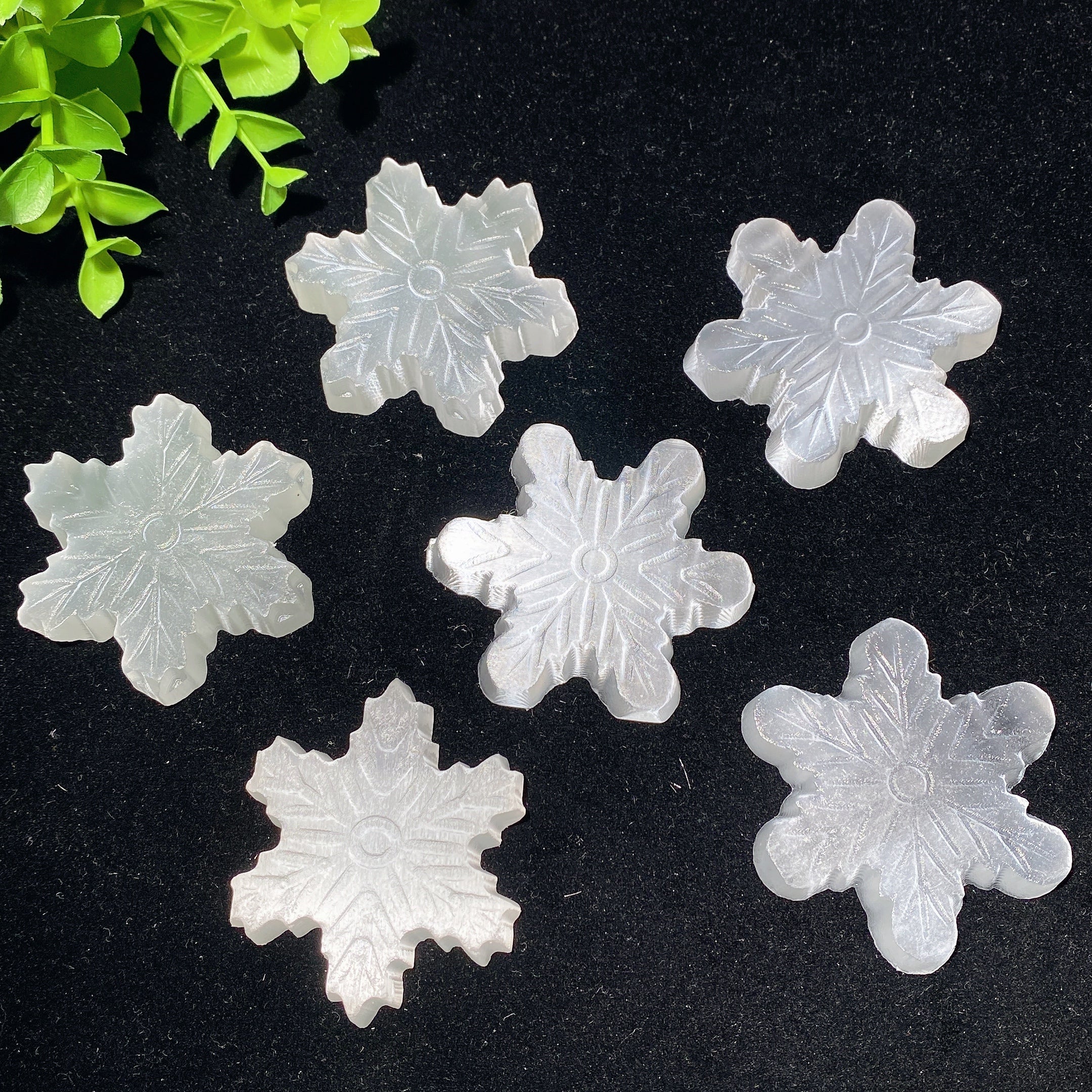2-inch Selenite Snowflake Crystal for Healing Display