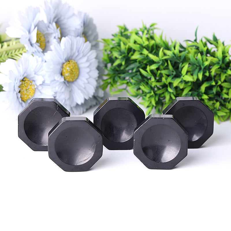 2 inch Shungite Crystal Holder Octagon for Energy Healing