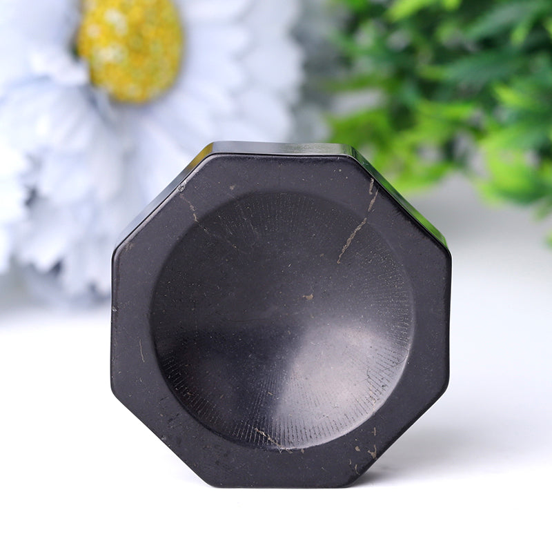 2 inch Shungite Crystal Holder Octagon for Energy Healing