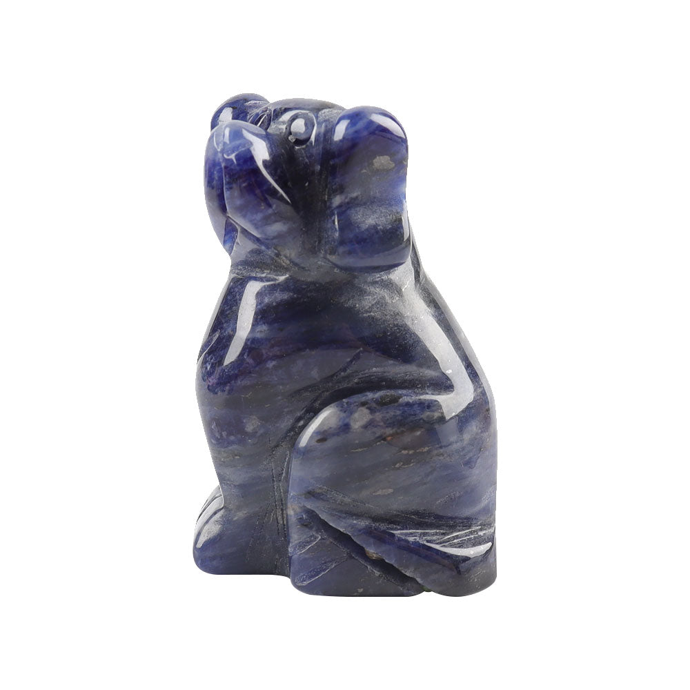 2-Inch Sodalite Crystal Dog Figurine for Healing